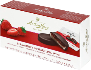 Anthon Berg Strawberry in Sparkling Wine 220g 8pc